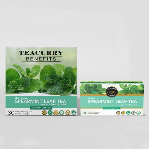 teacurry spearmint leaf tea side view image
