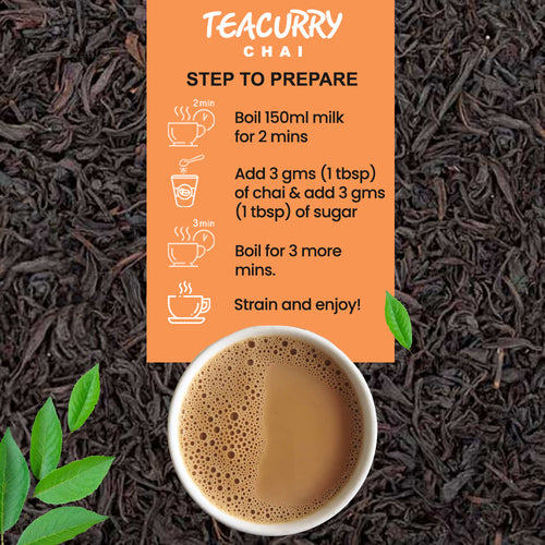 Teacurry Rose chai - steps to prepare - rose tea at home -  rose tea blend