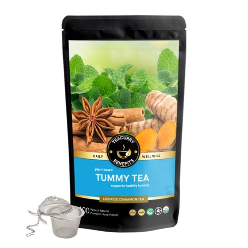 Teacurry Tummy Fat Tea  - lose pack with infuser