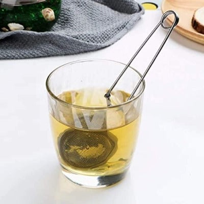 Mesh Ball Tong Tea Infuser with Pincer in Glass