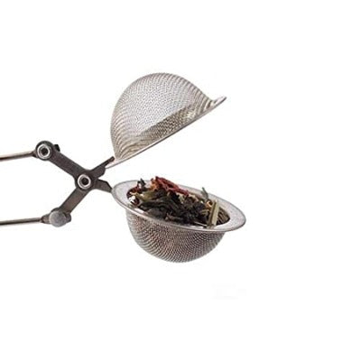 Mesh Ball Tong Tea Infuser with Pincer with tea