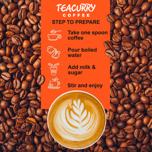 Teacurry Pineapple Instant Coffee Powder - Freeze Dried from 100% Arabica Coffee Beans with Natural Pineapple - For Hot & Cold Coffee