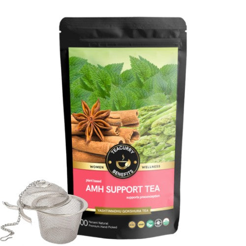 Teacurry AMH Support Tea With Infuser - healthy amh level- amh high level