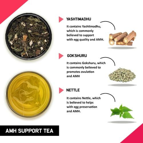 Teacurry Amh Support Tea - Ingredients  - increase amh levels - amh level for fertility