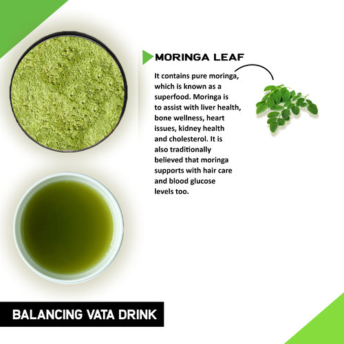 Justvedic Balancing Vata Drink Mix - Helps in Pulsation, Respiration, Circulation & Elimination