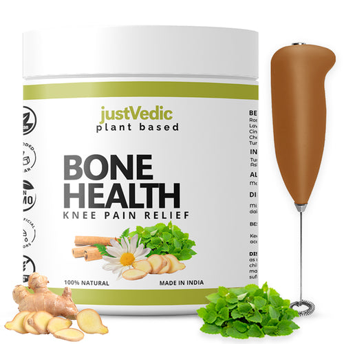 Justvedic Bone Health Drink Mix with frother 