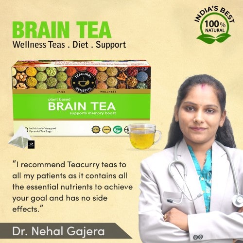 Teacurry Brain Tea Box Approved by doctor Nehal Gajera