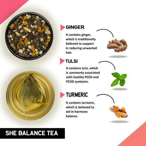 Benefits of she balance Tea - for pcos hormone balance tea