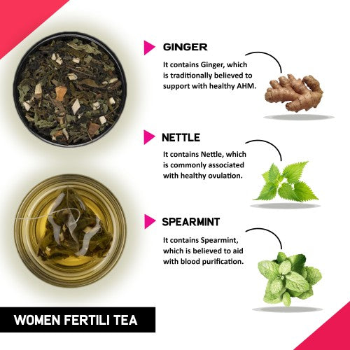 FERTILITY AND FIBROID + WOMB TEA FOR PRECONCEPTION FEMALE REPRODUCTIVE  WELLNESS - Beautie Box