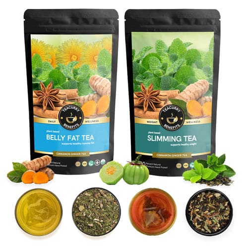 Teacurry Belly Fat Tea and Slimming Tea Combo Loose Pack - best weight loss tea for belly fat