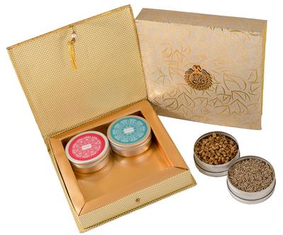 Exotic Flowers Gift Box with Loose Tea
