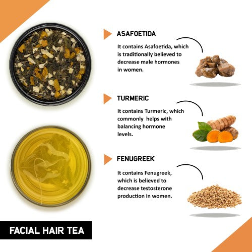 Facial Hair Removal Tea - Helps with Facial Hair Removal and Unwanted Hair Removal