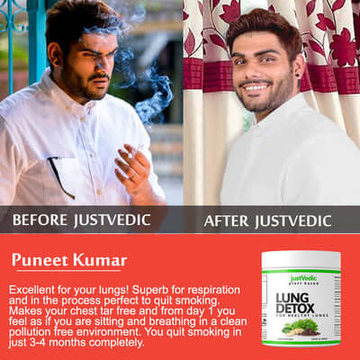 Justvedic Lung Detox Drink Mix used by Puneet Kumar