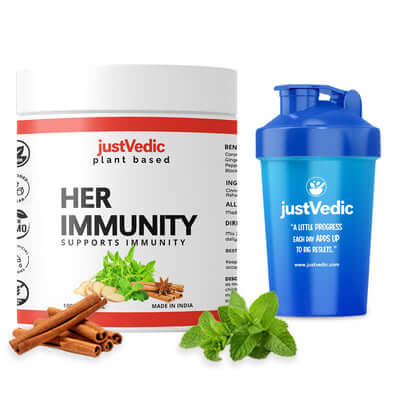 Justvedic Her Immunity Drink Mix and Shaker