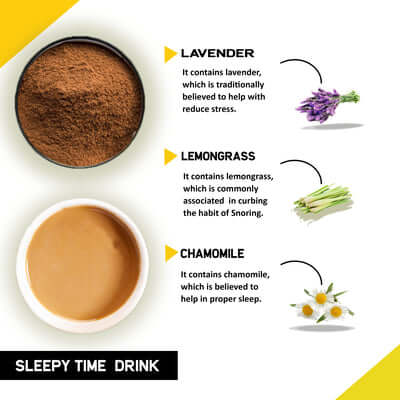 Justvedic Sleepy Time Drink Mix Jar Benefits and Ingredients