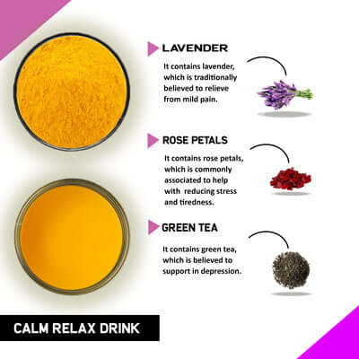 Justvedic Clam Relax Drink Mix Jar benefits and ingredients
