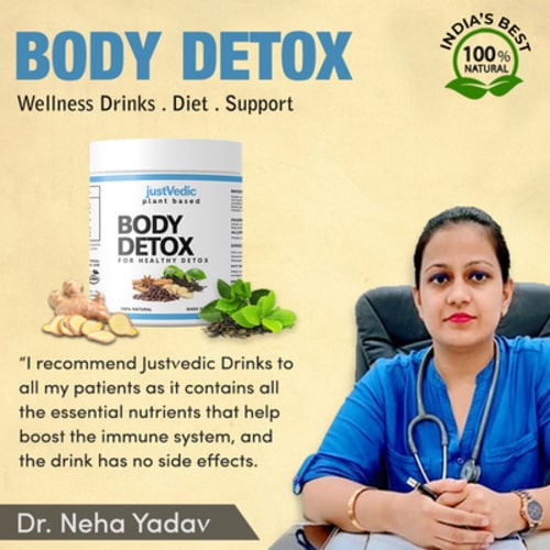 Justvedic Body Detox Drink Mix recommended by Neha Yadav