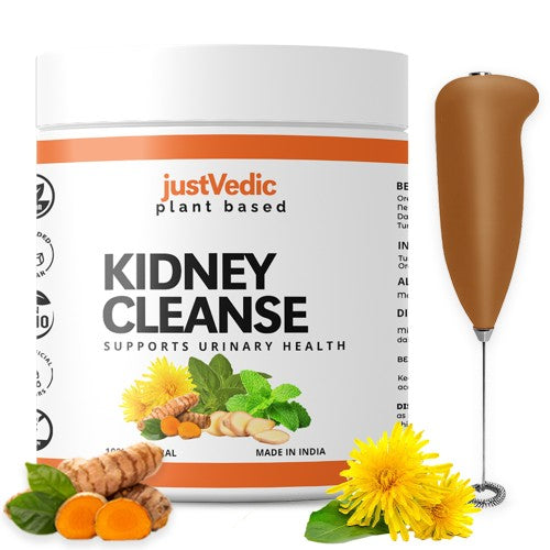 Justvedic Kidney cleanse Drink mix with frother
