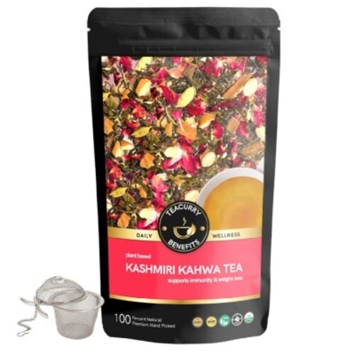 Kashmiri kahawa tea pouch with infuser