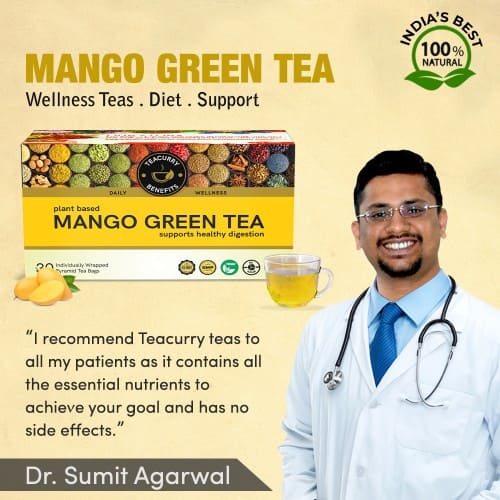 Teacurry Mango Green Tea Approved by Dr. Sumit Aggarwal
