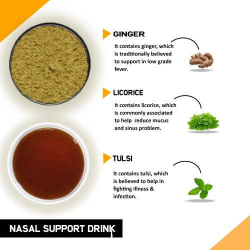 Justvedic Nasal Support Drink Mix ingredients