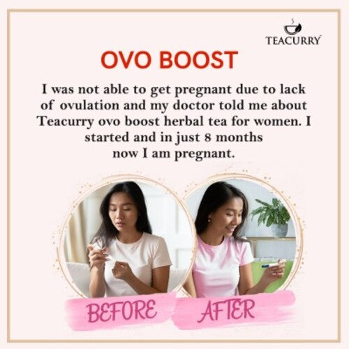 Ovo Boost tea after before image