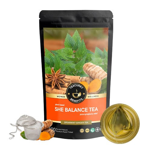 Teacurry She Balance tea loose pouch with infuser