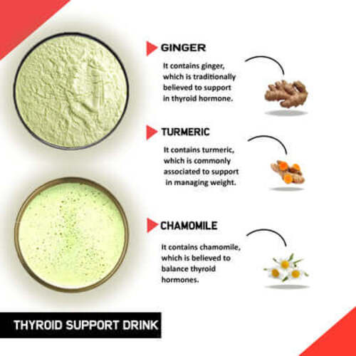Justvedic Thyroid Support Drink Mix Benefits and Ingredients Image