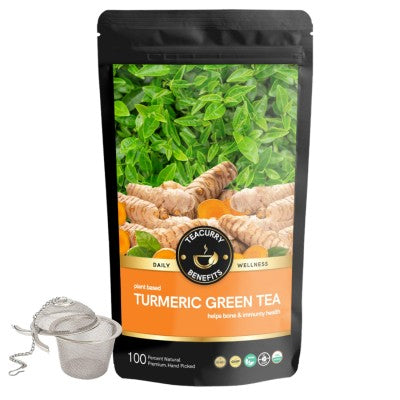 Teacurry Turmeric Green Tea Pouch with Infuser
