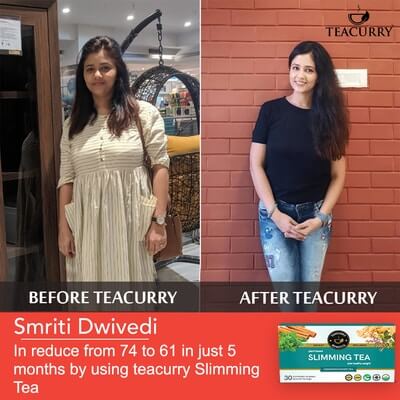 Teacurry Slimming Tea - Before After Smriti Dwivedi