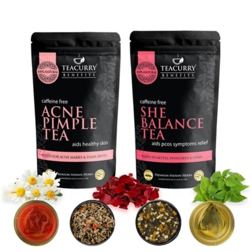Acne Pimple tea and she balance tea pouch image 