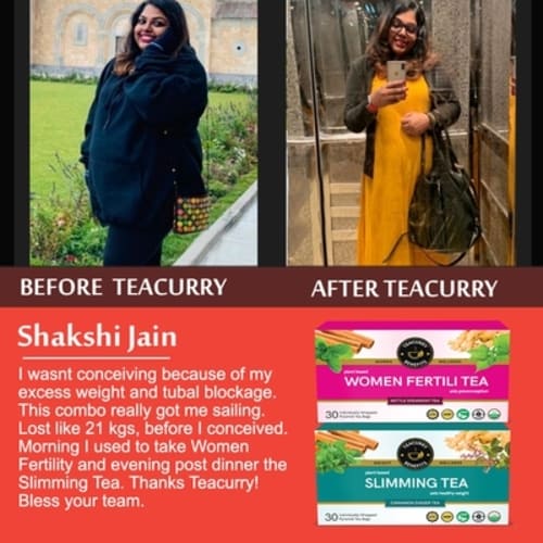 Before After Image of Women Fertility Tea