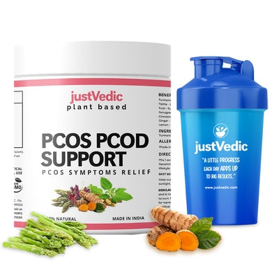 Justvedic Pcos Pcod Support Drink Mix + Shaker