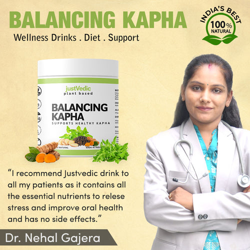 Justvediec Balancing Kapha Drink Mix recommended by Dr. Nehal Gajera