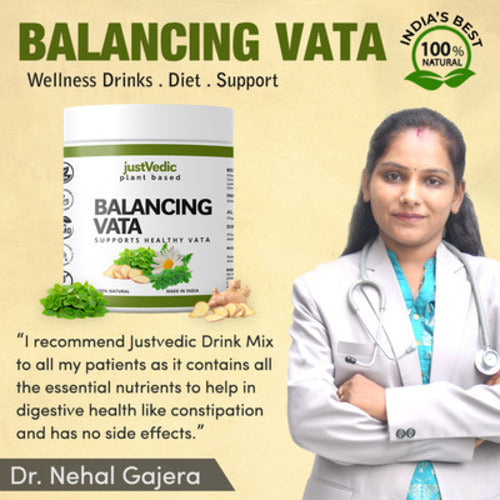 Justvedic Balancing Vata Drink Mix approve by Dr. Neha Gajera