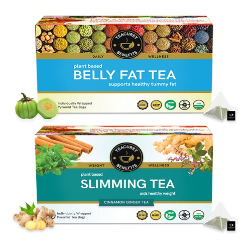 Teacurry Belly Fat Tea and Slimming Tea Combo Pack