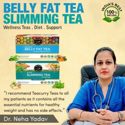 Teacurry Belly Fat Tea and Slimming Tea Combo Recommend by Dr. Neha Yadav - best weight loss tea for belly fat - weight loss tea for belly fat