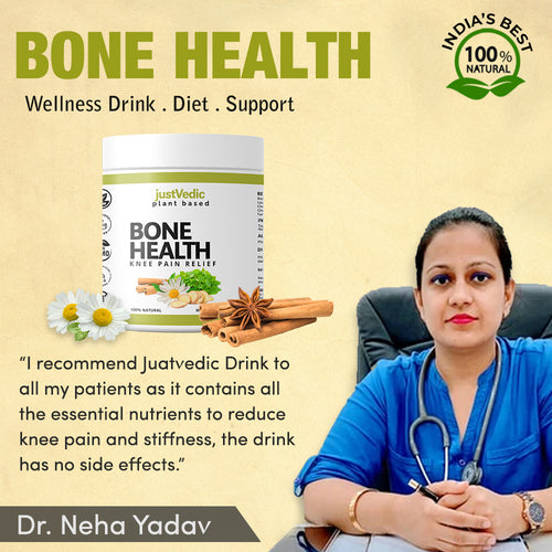Justvedic Bone Health Drink Mix  recommended by Dr. Neha Yadav 