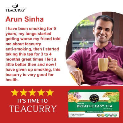 Teacurry Anti Smoking Tea Breath Easy Customer Review Image