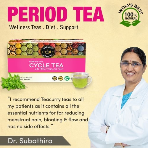 Teacurry period tea Recommended by Dr. Subathira