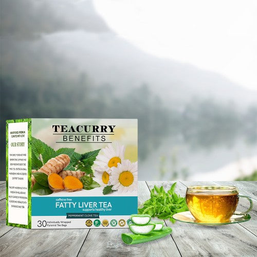 Teacurry Fatty Liver Tea top view - green tea and fatty liver disease