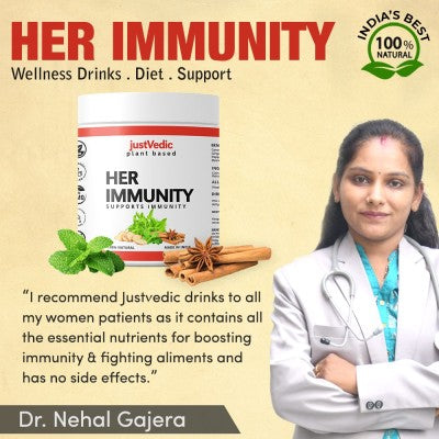 Justvedic Her Immunity Drink Mix Recommend by Dr. Nehal Gajera
