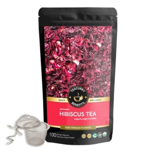 Hibiscus tea pouch image  with infuser