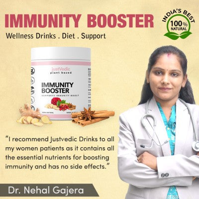 Justvedic Immunity Booster Drink Mix Recommend by Dr. Nehal gajera