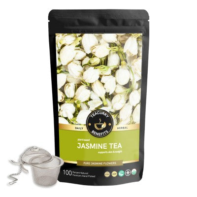 Teacurry Jasmine Flower Tea Pouch+Infuser