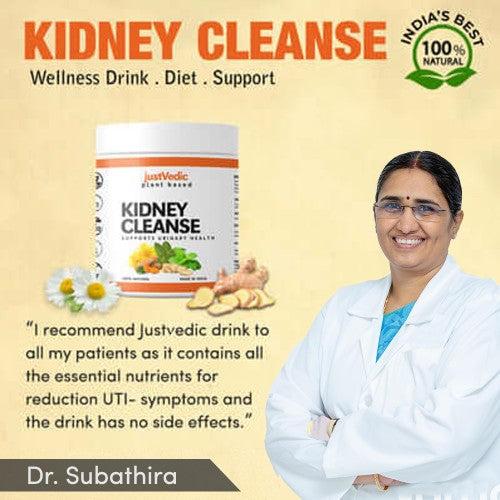 Justvedic Kidney cleanse Drink mix recommended by Dr. Subathira