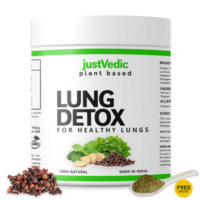 Justvedic Lung Detox Drink Mix Jar