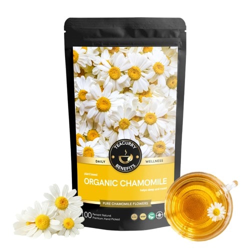 Organic chamomile tea pouch image