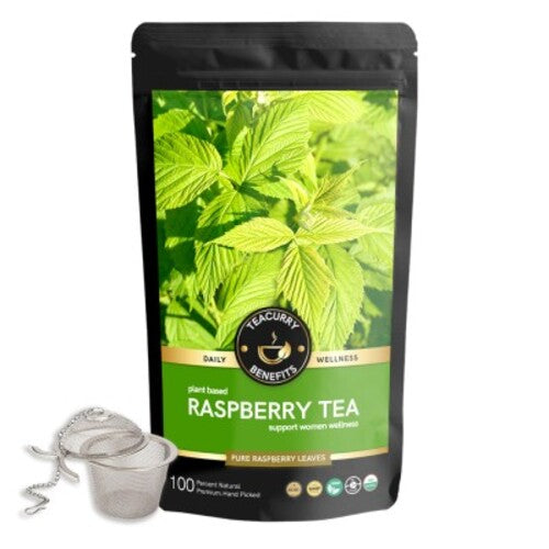 raspberry tea pouch with infuser