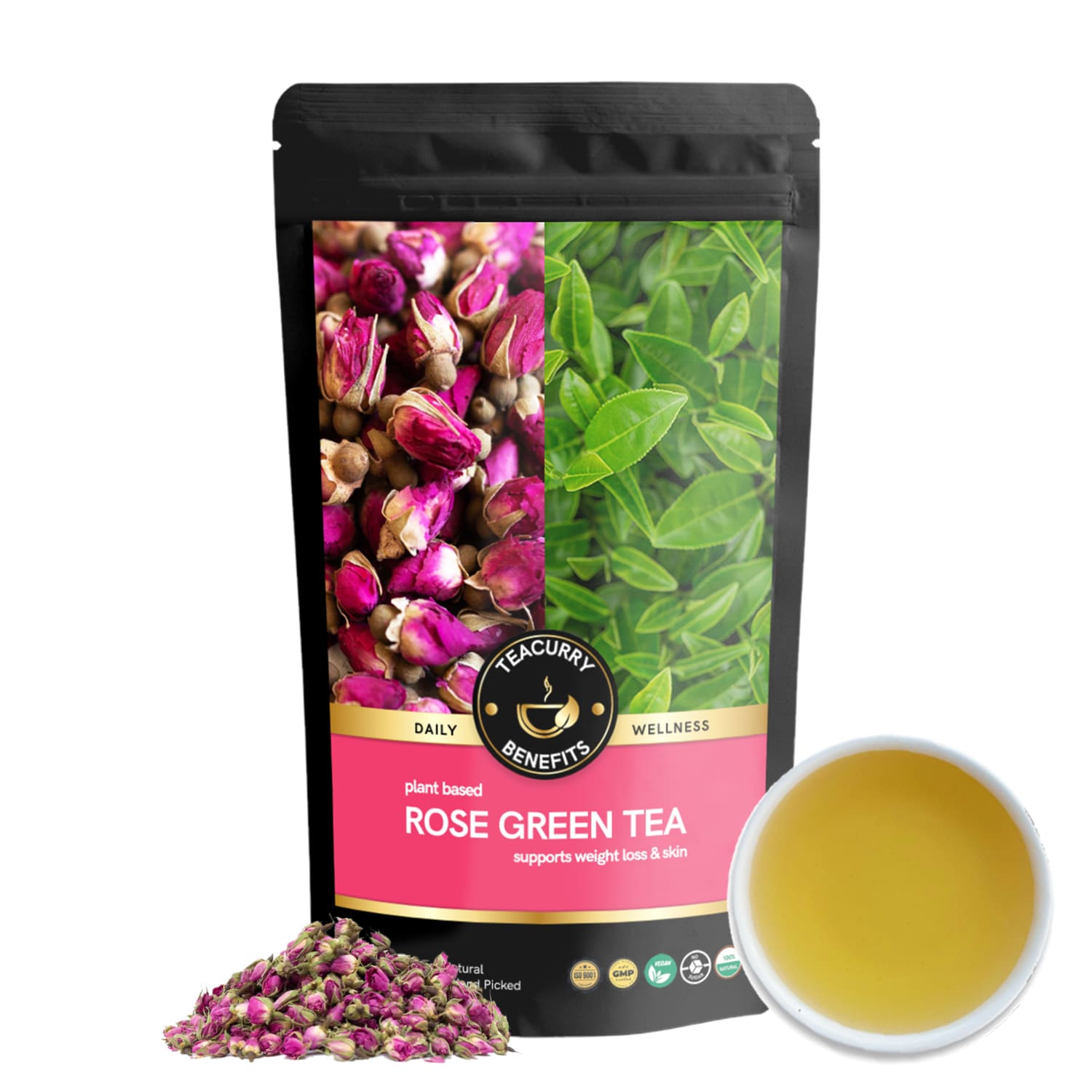 Rose Green Tea - Helps with Weight Loss, Skin Glow, Digestion